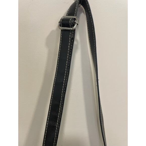 Nine West Leather Small Black Shoulder Purse Crossbody Silver Hardware Bag - Picture 11 of 11